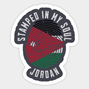 Proud Jordan Heritage Fingerprint Art for Patriotic Hearts Sticker